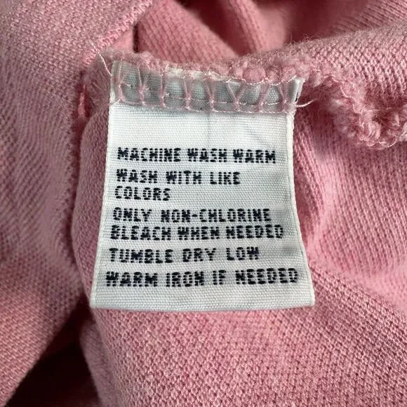 Vintage Polo Ralph Lauren Mens Size Medium Pink Short Sleeve Button Collar Shirt - Picture 7 of 7